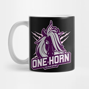 Aggressive Unicorn - One Horn in German Einhorn for Lovers of Unicorns Mug